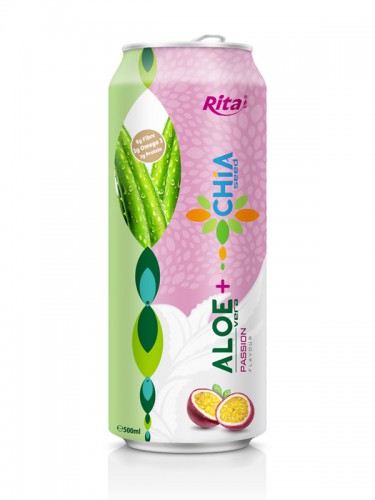 500ml Passion flavour Aloe Vera with Chia Seed Drink