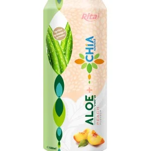 500毫水蜜桃味芦荟奇亚籽饮料