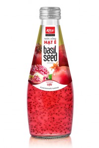 Basil seed drink with pomegranate flavour 290ml