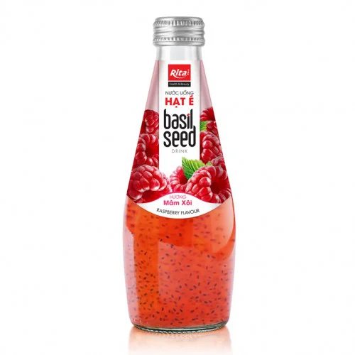 Basil seed drink with raspberry flavour 290ml