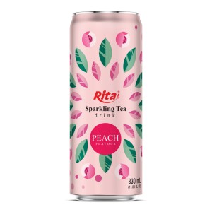 桃味起泡​​茶饮料 330ml 细罐
