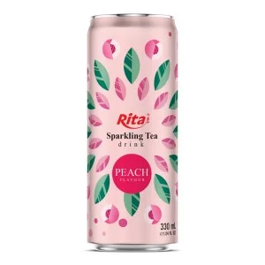 桃味起泡​​茶饮料 330ml 细罐