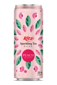 桃味起泡​​茶饮料 330ml 细罐
