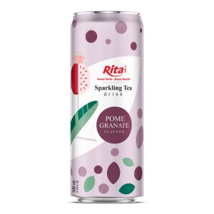 330ml 圆罐汽泡茶饮料石榴味