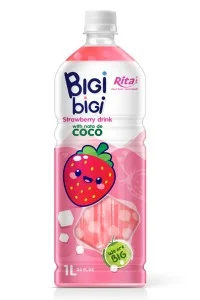 BiGi BiGi 草莓椰果饮料 1L PET 瓶