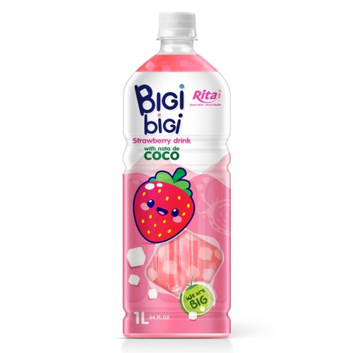 BiGi BiGi 草莓椰果饮料 1L PET 瓶