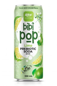 bibi pop 青柠益生元汽水 330ml