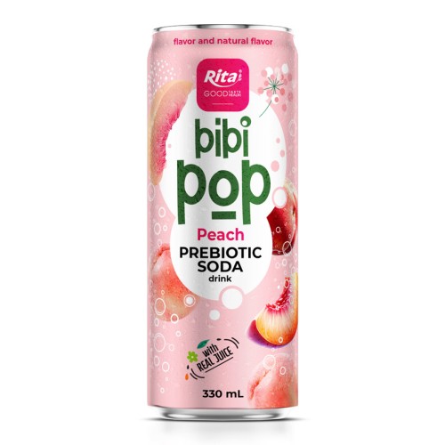 Bibi Pop 桃子益生元苏打水 330ml