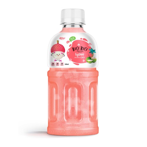 300ml宠物瓶荔枝汁椰子果冻比奇比奇