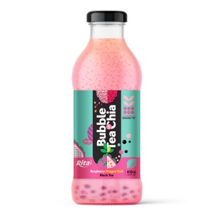 奇亚籽覆盆子火龙果珍珠奶茶 400ml 玻璃瓶