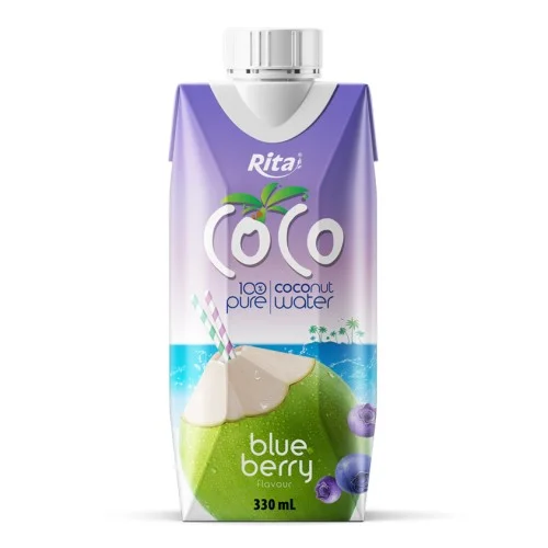 100% 純椰子水藍莓紙盒 330ml