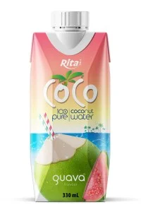 100% 純椰子水加番石榴 330ml 紙盒