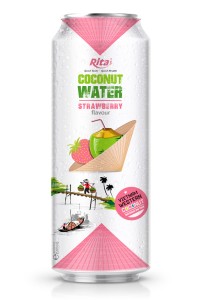 椰子水与草莓500ml自己的品牌