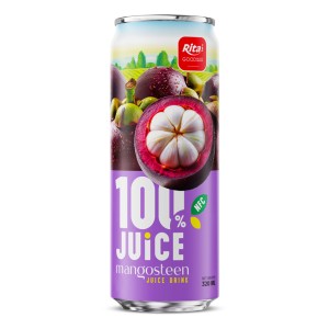 100%山竹果汁饮料 320ml 细长罐