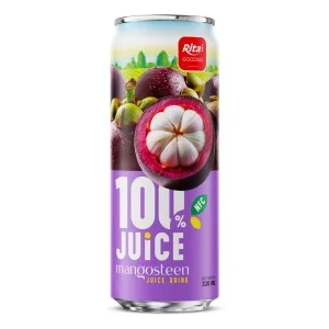 100%山竹果汁饮料 320ml 细长罐