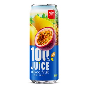 100% 综合水果果汁饮料 320ml 细长罐