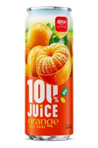100% 橙汁饮料 320ml 细长罐