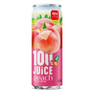 100% 桃汁饮料 320ml 细长罐