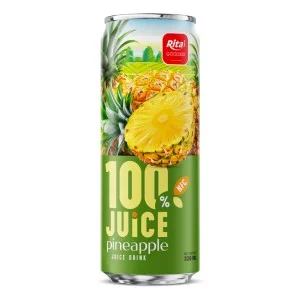 100% 菠萝汁饮料 320ml 细长罐