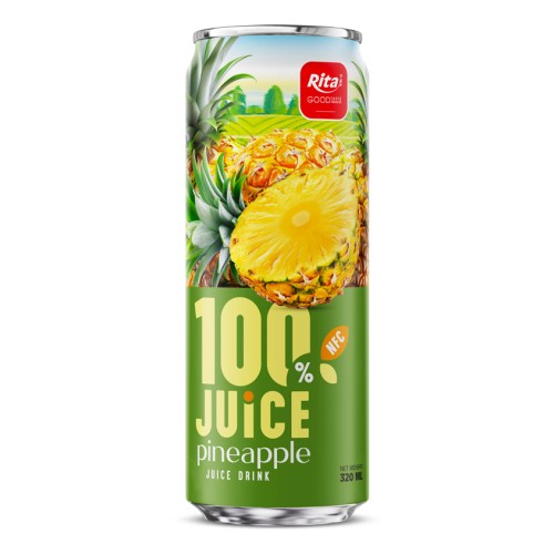 100% 菠萝汁饮料 320ml 细长罐