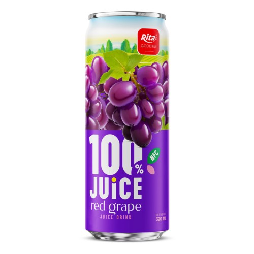 100% 红葡萄果汁饮料 320ml 细长罐