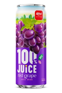 100% 红葡萄果汁饮料 320ml 细长罐