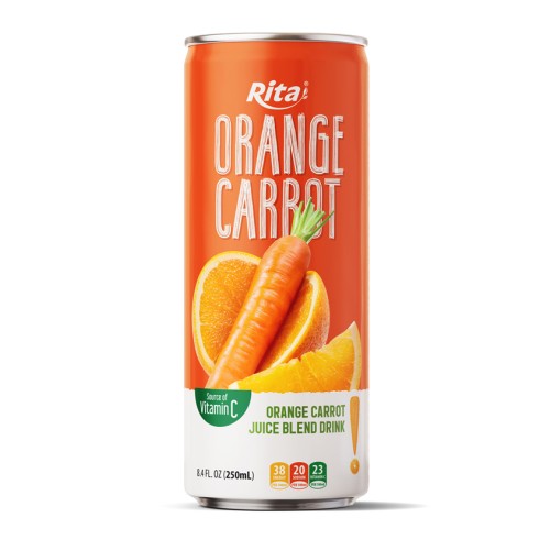 橙胡萝卜果汁饮料 250ml 罐装