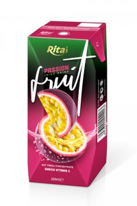 Passion fruit juice in tetra pak