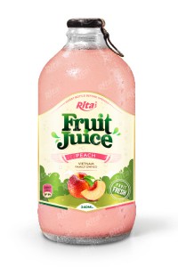 Peach fruit juice 340ml glass bottle 