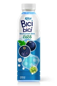Bici Bici 黑加仑椰果果汁饮料16.9 盎司 PET 瓶