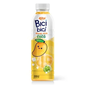 Bici Bici 芒果椰果果汁饮料16.9 盎司 PET 瓶