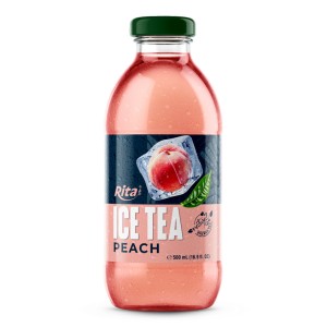 桃子冰茶饮料 16.9 Fl Oz 玻璃瓶