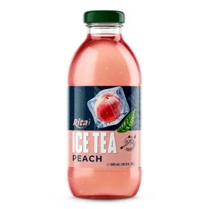 桃子冰茶饮料 16.9 Fl Oz 玻璃瓶