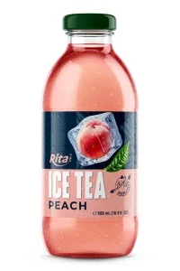 桃子冰茶饮料 16.9 Fl Oz 玻璃瓶