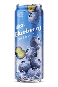 Rita 气泡蓝莓味饮料 320ml 细长罐