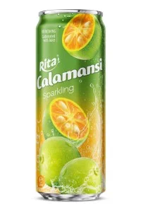 Rita 气泡金桔味饮料 320ml 细长罐