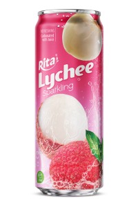 Rita 气泡荔枝味饮料 320ml 细长罐