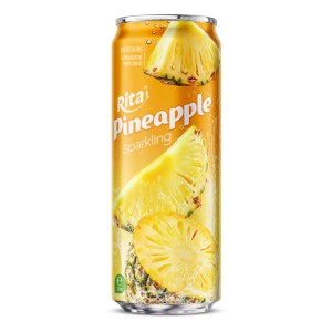 Rita 气泡菠萝味饮料 320ml 细长罐