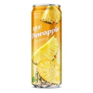 Rita 气泡菠萝味饮料 320ml 细长罐