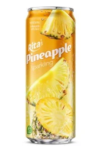Rita 气泡菠萝味饮料 320ml 细长罐