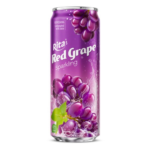Rita 气泡红葡萄汁 320ml 细长罐
