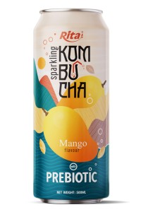 芒果味气泡康普茶益生元饮料 500ml罐