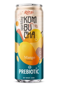 芒果味气泡康普茶益生元饮料