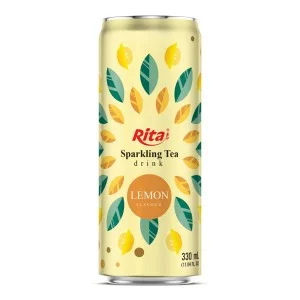柠檬味起泡茶饮料 330ml 细罐