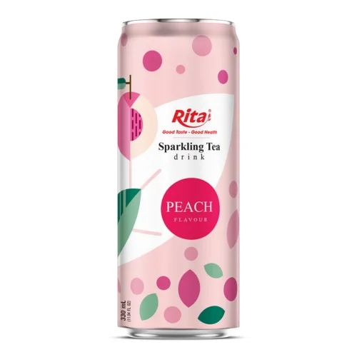 330ml 圆罐起泡茶饮料 桃子味