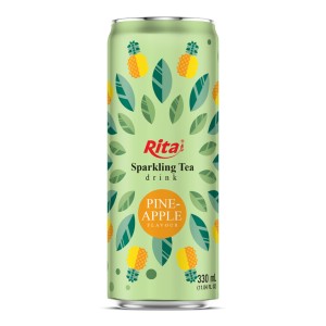 菠萝味起泡茶饮料 330ml 细罐