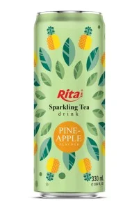 菠萝味起泡茶饮料 330ml 细罐