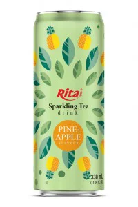 菠萝味起泡茶饮料 330ml 细罐