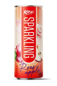 苹果玫瑰味气泡饮料 250ml 罐