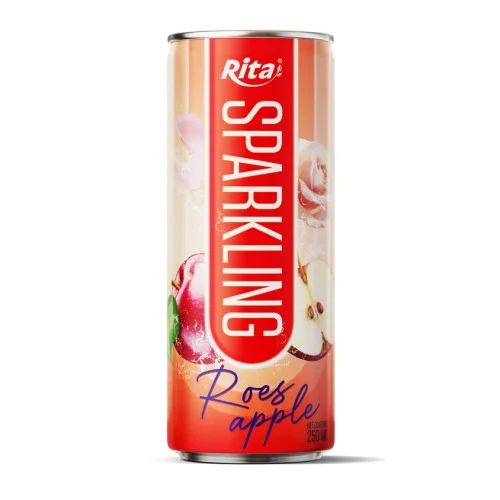 苹果玫瑰味气泡饮料 250ml 罐